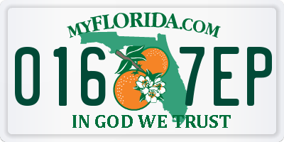 FL license plate 0167EP