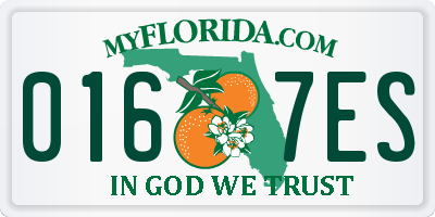 FL license plate 0167ES