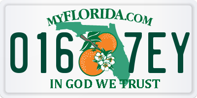FL license plate 0167EY