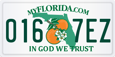 FL license plate 0167EZ