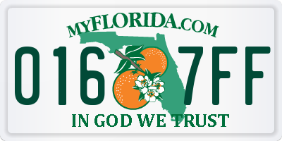 FL license plate 0167FF