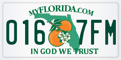 FL license plate 0167FM