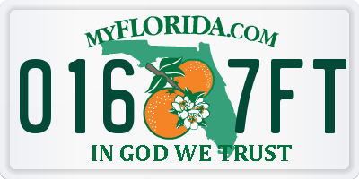 FL license plate 0167FT