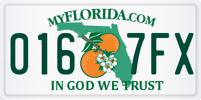 FL license plate 0167FX