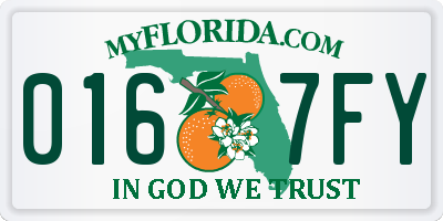 FL license plate 0167FY
