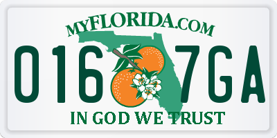 FL license plate 0167GA