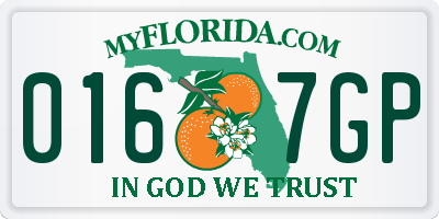 FL license plate 0167GP