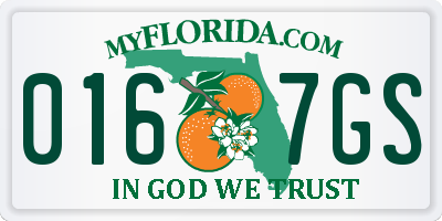 FL license plate 0167GS