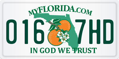 FL license plate 0167HD