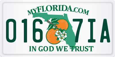 FL license plate 0167IA