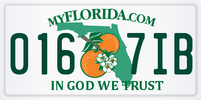 FL license plate 0167IB