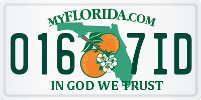 FL license plate 0167ID