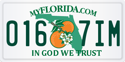 FL license plate 0167IM