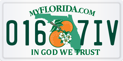 FL license plate 0167IV