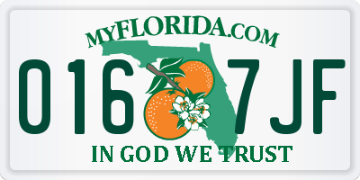FL license plate 0167JF