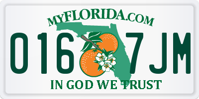 FL license plate 0167JM