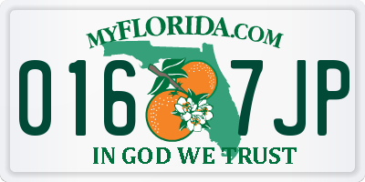 FL license plate 0167JP