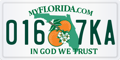 FL license plate 0167KA