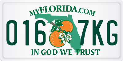 FL license plate 0167KG