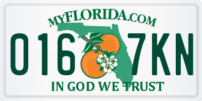 FL license plate 0167KN