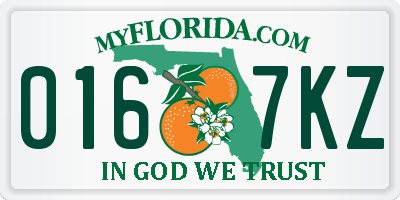 FL license plate 0167KZ