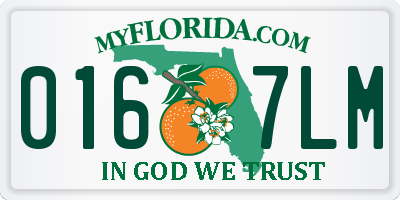 FL license plate 0167LM