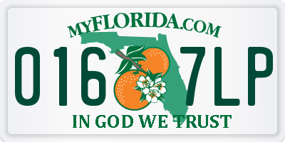 FL license plate 0167LP