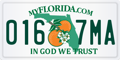 FL license plate 0167MA