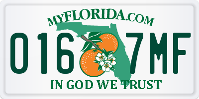 FL license plate 0167MF
