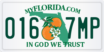 FL license plate 0167MP