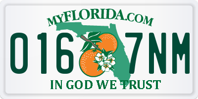 FL license plate 0167NM