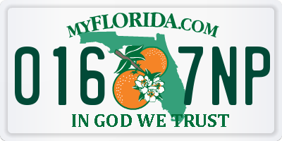 FL license plate 0167NP