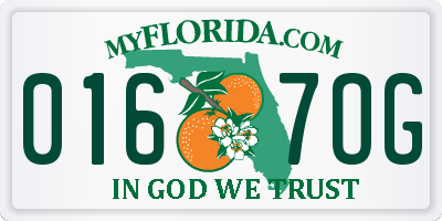 FL license plate 0167OG
