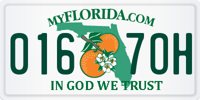FL license plate 0167OH