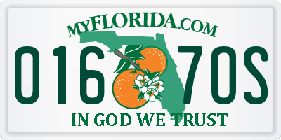 FL license plate 0167OS