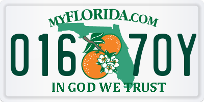 FL license plate 0167OY