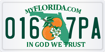 FL license plate 0167PA