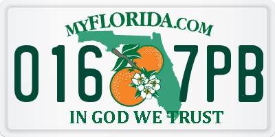 FL license plate 0167PB