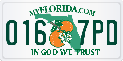 FL license plate 0167PD