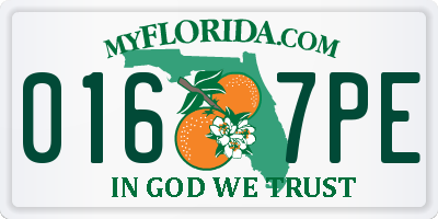 FL license plate 0167PE