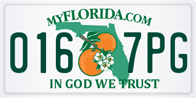 FL license plate 0167PG