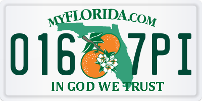 FL license plate 0167PI