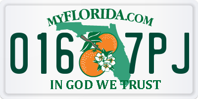 FL license plate 0167PJ