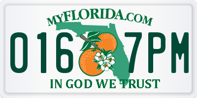 FL license plate 0167PM