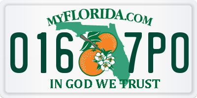 FL license plate 0167PO