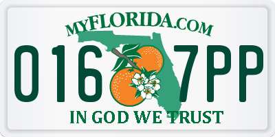 FL license plate 0167PP