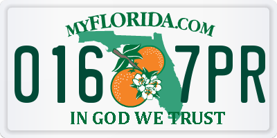 FL license plate 0167PR