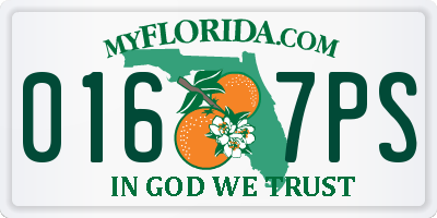 FL license plate 0167PS