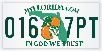 FL license plate 0167PT