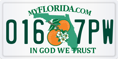FL license plate 0167PW